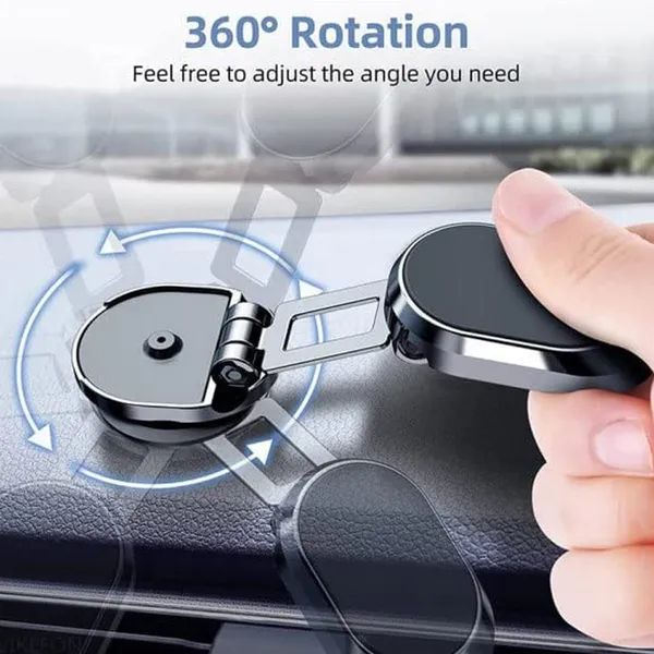 Silver_Magnetic_Car_Phone_Holder_|_360_Degree_Rotating