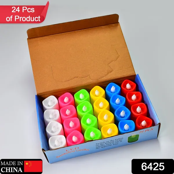 Multicolor_Premium_Led_Tealight_Candles_(Pack_Of_24)