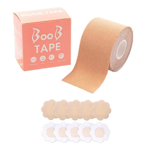 Multicolor_Cotton,_Breathable,_Lift_&_Support_Boob_Tape_With_Nipple_Covers_(5_Mtr)_(10_Pairs)