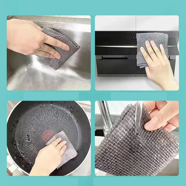 Multicolor_Durable_Wear-Resistant_Kitchen_Microfiber_Cleaning_Cloth_(1Pc)_(20X22Cm)