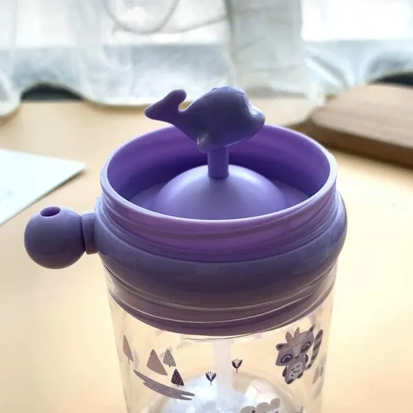 Multicolor_Whale_Spray_Sippy_Cup_(1_Pc):_Straw,_Lid,_Spill-Proof,_Fun_Water_Play