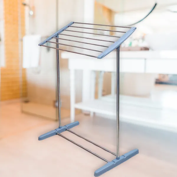 Multicolor_Multi-Functional_Stainless_Steel_And_Plastic_Single_Tier_Mobile_Towel_Foldable_Rack_For_Cloth_And_Towel