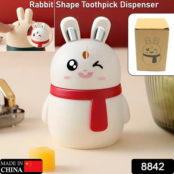 Multicolor_Rabbit_Shape_Toothpick_Dispenser_(1_Pc_)