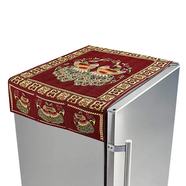 Multicolor_Cotton_Fridge_Top_Cover_Set_(100_X_60_Cm)