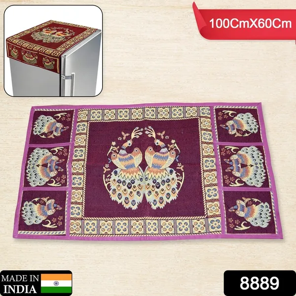 Multicolor_Cotton_Fridge_Top_Cover_Set_(100_X_60_Cm)