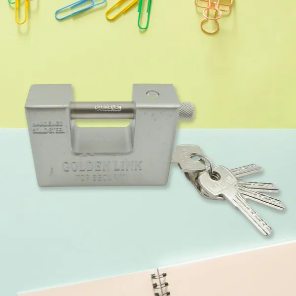 Multicolor_Rectangular_Hardened_Stainless_Steel_Padlock_(5_Keys)_(94Mm)