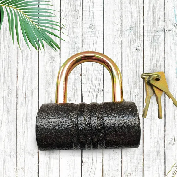 Black_Brass_Core_And_Thickened_Spray_Iron_Door_Lock_With_5_Pc_Keys_(82_Mm_)