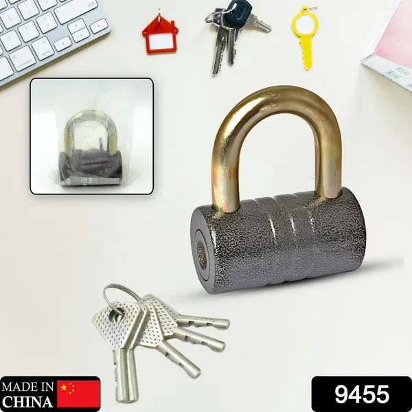 Black_Brass_Core_And_Thickened_Spray_Iron_Door_Lock_With_5_Pc_Keys_(82_Mm_)
