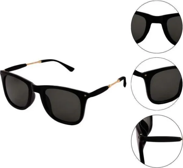 Black_Metal_Rectangular_Full-Frame_Sunglasses_For_Men_And_Women