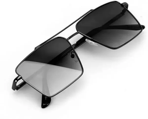 Silver_Metal_Rectangular_Half-Frame_Sunglasses_For_Men_And_Women
