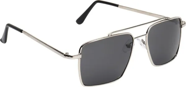 Silver_Metal_Rectangular_Half-Frame_Sunglasses_For_Men_And_Women