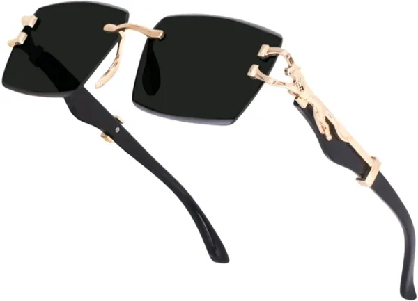 Golden_And_Black_Metal_Cat-Eye_Full-Frame_Sunglasses_For_Men_And_Women