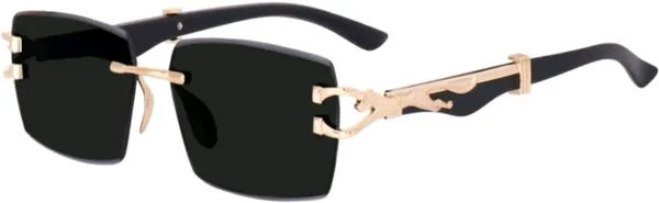 Golden_And_Black_Metal_Cat-Eye_Full-Frame_Sunglasses_For_Men_And_Women