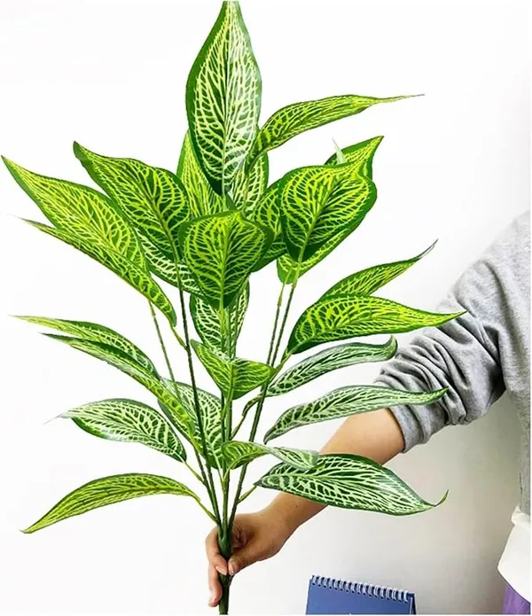 Chinese_Evergreen_Leaf_Plastic_Artificial_Plant_Leaves__for_Home_Garden_Decor_|_26_Leaves_without_Pot