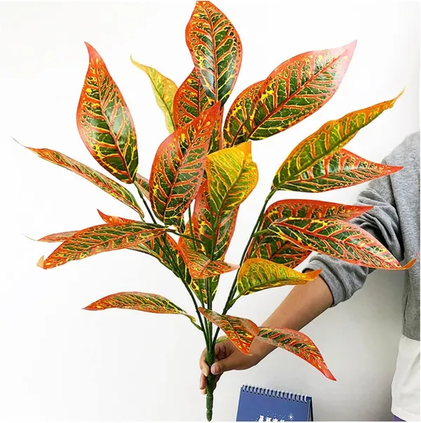 Croton_Petra_Leaf_Plastic__Artificial_Plant_Leaves__for_Home_Garden_Decor_|_26_Leaves_without_Pot