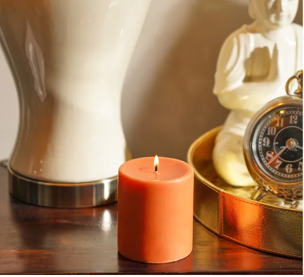 Orange_Santol_Scented_Paraffin_Wax_Pillar_Candles_For_Meditation,_Spa