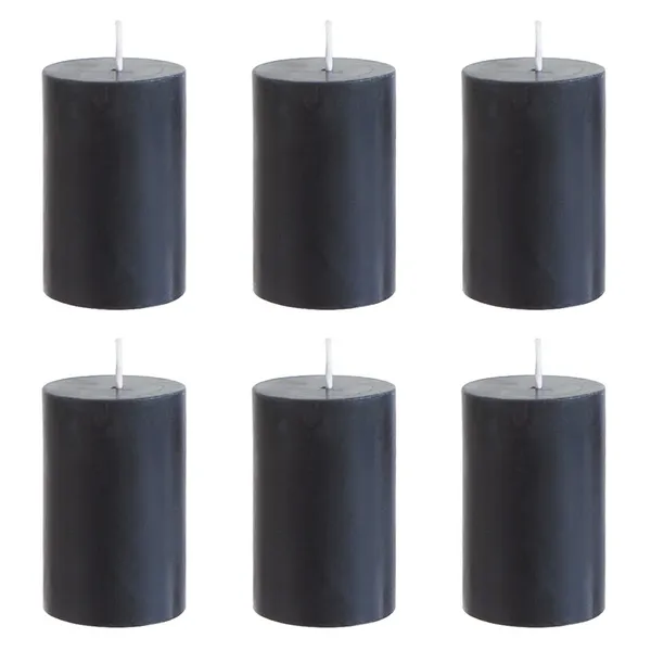 Pack_of_6_Black_Magnet_Scented_Paraffin_Wax_Pillar_Candles_For_Meditation,_Spa