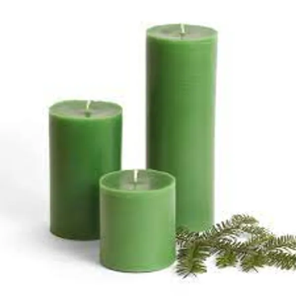 Pack_of_3_Green_Lemon_Grass_Scented_Paraffin_Wax_Pillar_Candles_For_Meditation,_Spa