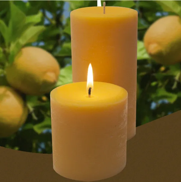 Pack_of_2_Orange_Santol_Scented_Paraffin_Wax_Pillar_Candles_For_Meditation,_Spa