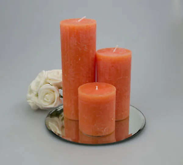 Pack_of_3_Orange_Santol_Scented_Paraffin_Wax_Pillar_Candles_For_Meditation,_Spa
