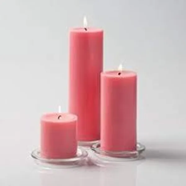 Pack_of_3_Pink_Chameli_Scented_Paraffin_Wax_Pillar_Candles_For_Meditation,_Spa