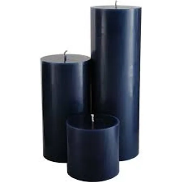 Pack_of_4_Navy_Blue_Mogra_Scented_Paraffin_Wax_Pillar_Candles_For_Meditation,_Spa