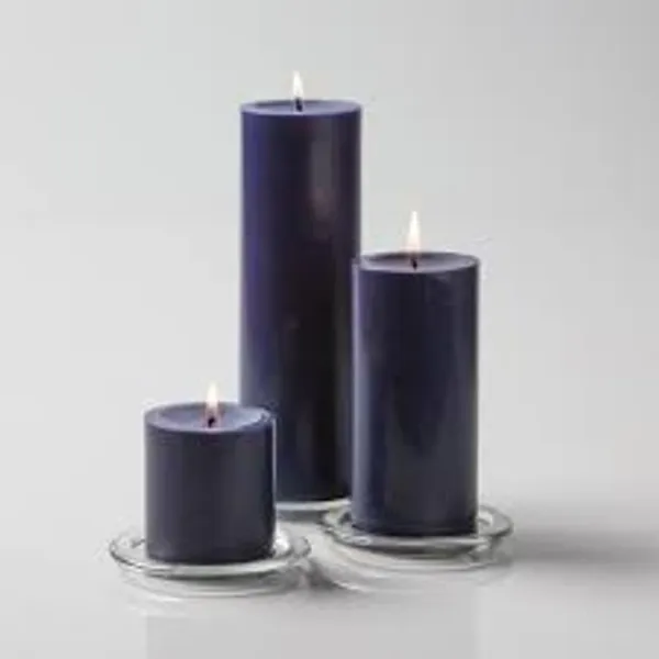 Pack_of_4_Navy_Blue_Mogra_Scented_Paraffin_Wax_Pillar_Candles_For_Meditation,_Spa