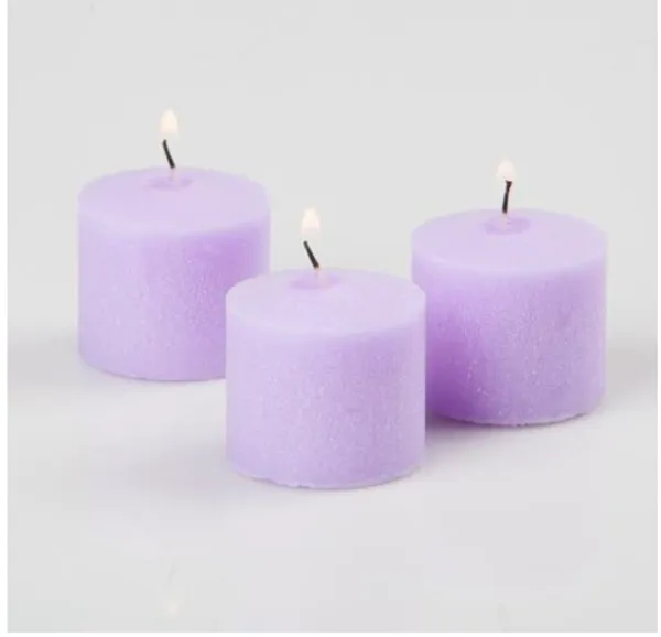 Pack_of_3_Purple_Lavender_Scented_Paraffin_Wax_Pillar_Candles_For_Meditation,_Spa