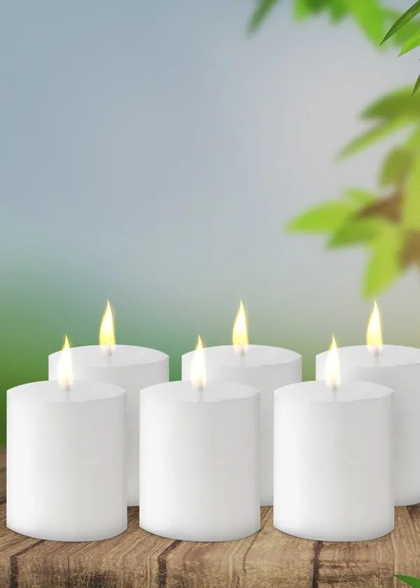 Pack_of_6_White_Lavender_Scented_Paraffin_Wax_Pillar_Candles_For_Meditation,_Spa