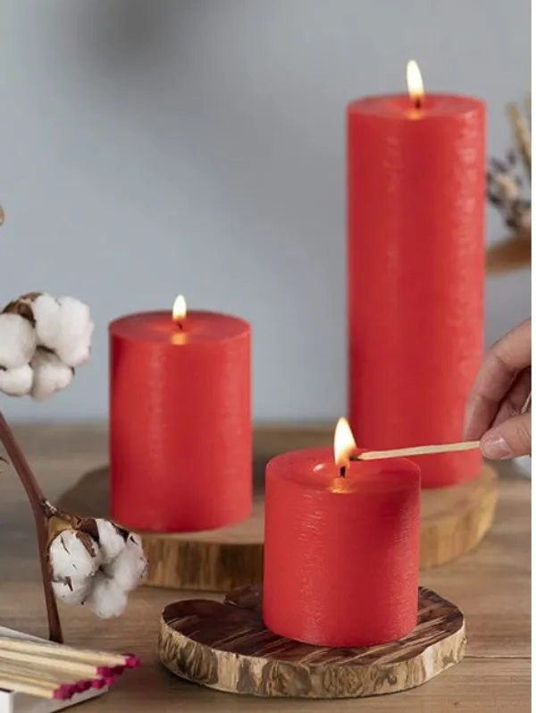 Pack_of_3_Red_Rose_Scented_Paraffin_Wax_Pillar_Candles_For_Meditation,_Spa