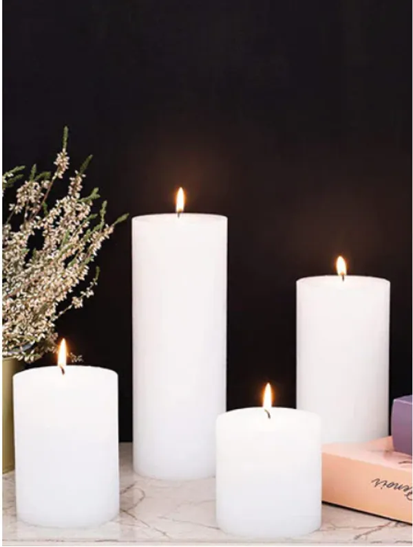 Pack_of_4_White_Lavender_Scented_Paraffin_Wax_Pillar_Candles_For_Meditation,_Spa