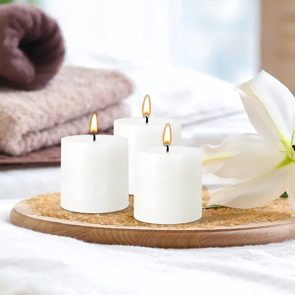Pack_of_4_White_Lavender_Scented_Paraffin_Wax_Pillar_Candles_For_Meditation,_Spa