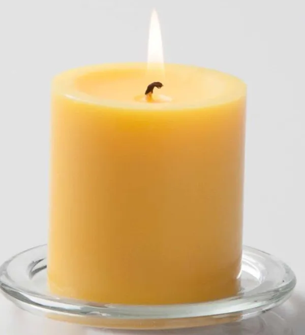 Pack_of_4_Yellow_Sandalwood_Scented_Paraffin_Wax_Pillar_Candles_For_Meditation,_Spa