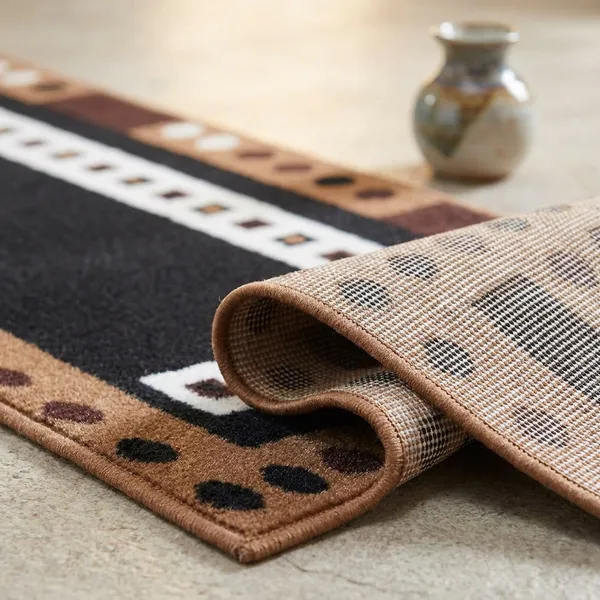 Brown_Floral_Bedroom_Runner_For_Home_And_Decor