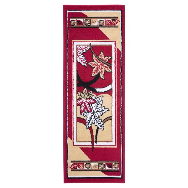 Red_Handloom_Silk_Floral_Bedroom_Runner_For_Home_And_Decor