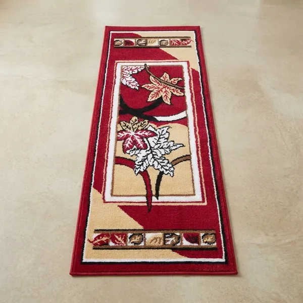 Red_Handloom_Silk_Floral_Bedroom_Runner_For_Home_And_Decor