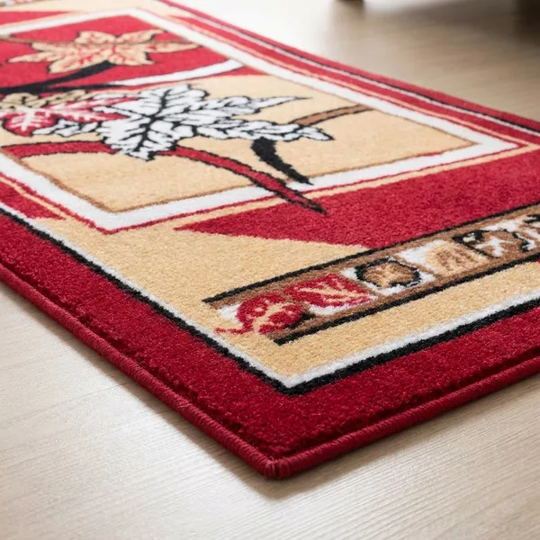Red_Handloom_Silk_Floral_Bedroom_Runner_For_Home_And_Decor