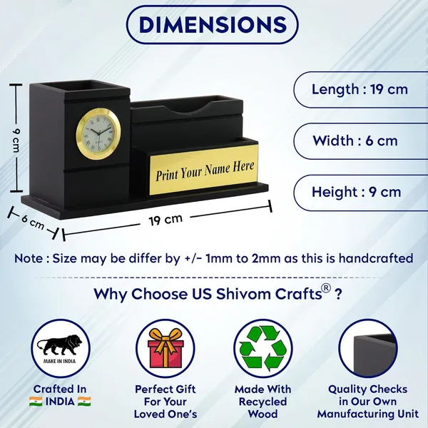 Wooden_Desk_Organiser_with_Clock,_Pen_Holder,_Mobile_Stand,_Customisable_Name_Plate