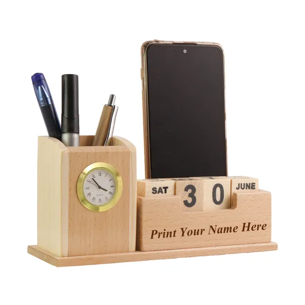 Wooden_calendar_with_pen,_card_or_mobile_holder