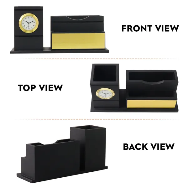 Personalised_Matt_Black_Wooden_Desk_Organizer_With_Clock,_Mobile_Holder,_Pen_Stand,_Visiting_Card_Holder
