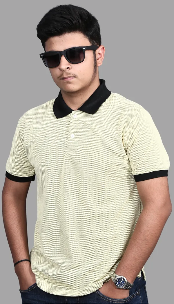 Mustard_Yellow_Cotton_Blend_Polo_Regular_Fit_Solid_Western_Wear_Casual_T-Shirt