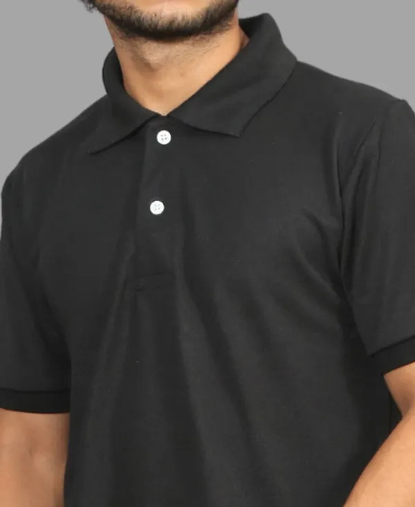 Black_Cotton_Blend_Polo_Regular_Fit_Solid_Western_Wear_Casual_T-Shirt