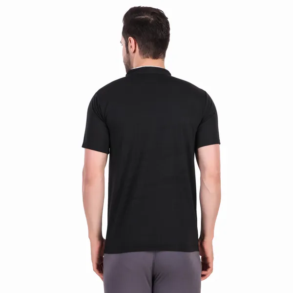 Black_Cotton_Blend_Regular_Fit_Solid_Western_Wear_Casual_T-Shirt