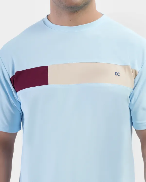 Sky_Blue_Cotton_Blend_Round_Neck_Regular_Fit_Solid_Western_Wear_Casual_T-Shirt