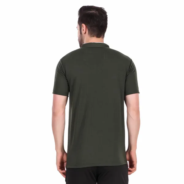 Olive_Green_Cotton_Blend_Regular_Fit_Solid_Western_Wear_Casual_T-Shirt
