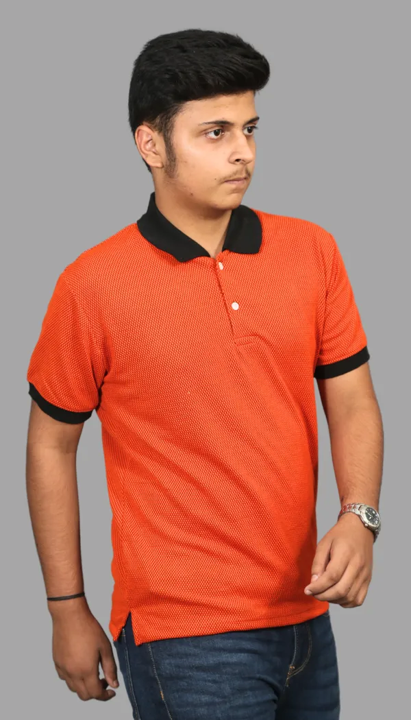 Orange_Cotton_Blend_Polo_Regular_Fit_Solid_Western_Wear_Casual_T-Shirt
