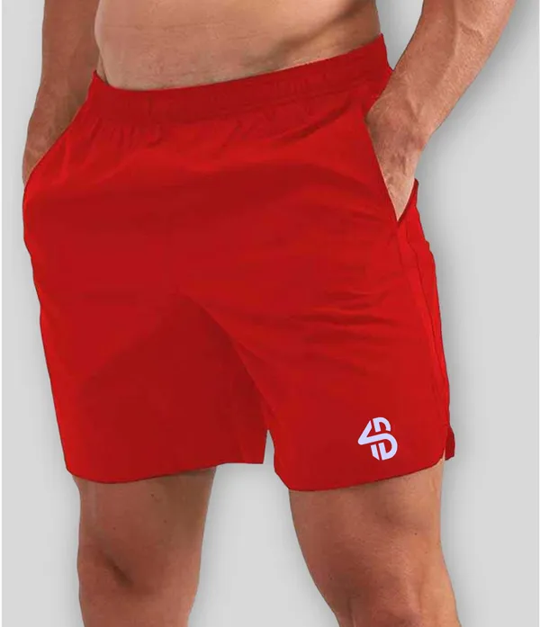 Red_Lycra_Regular_Fit_Solid_Western_Wear_Shorts
