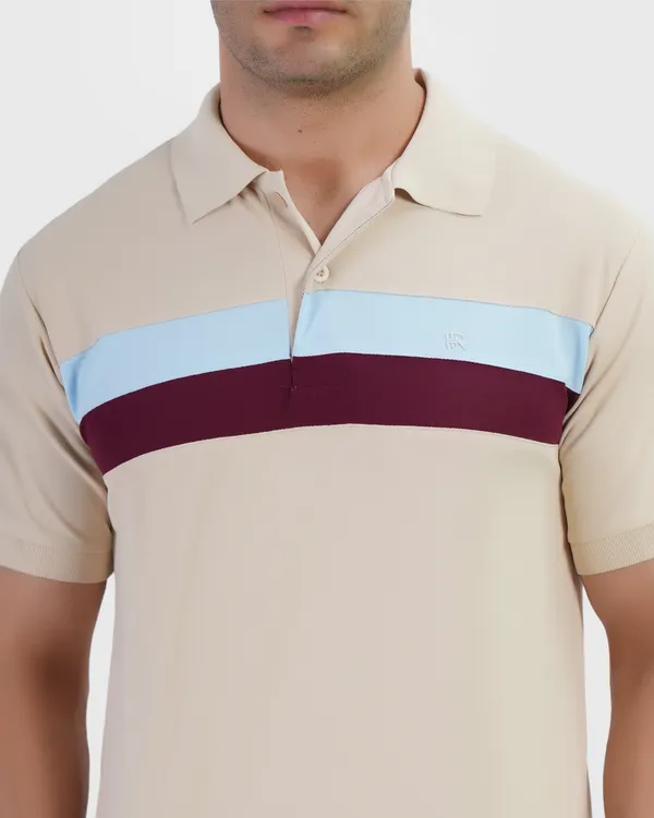 Camel_Cotton_Blend_Polo_Regular_Fit_Solid_Western_Wear_Casual_T-Shirt