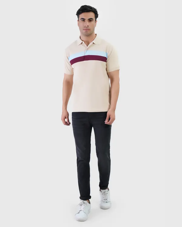 Camel_Cotton_Blend_Polo_Regular_Fit_Solid_Western_Wear_Casual_T-Shirt