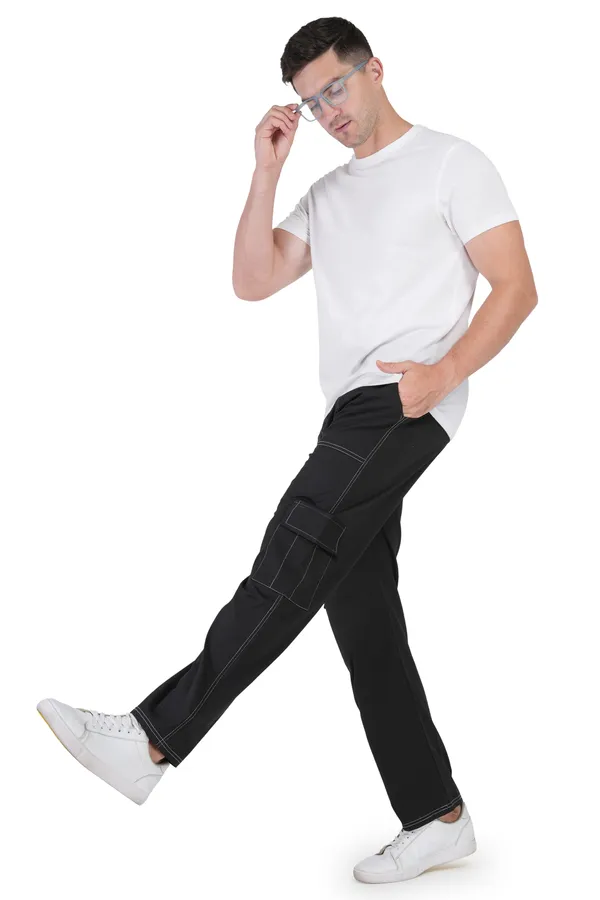 Black_Polyester_Blend_Regular_Fit_Solid_Cargo_Western_Wear_Casual_Trackpant